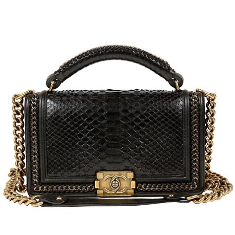 python chanel boy bag|chanel boy bag inside.